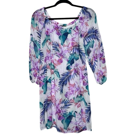 Tommy Bahama Tropical Print Sheer Swim Coverup - Size Small - Picture 5 of 6